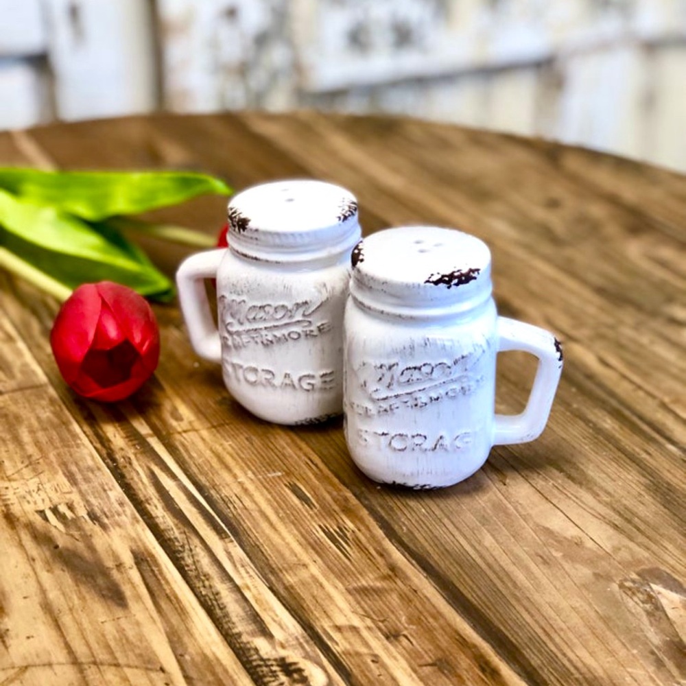 Mason Jar Salt & Pepper Shakers
